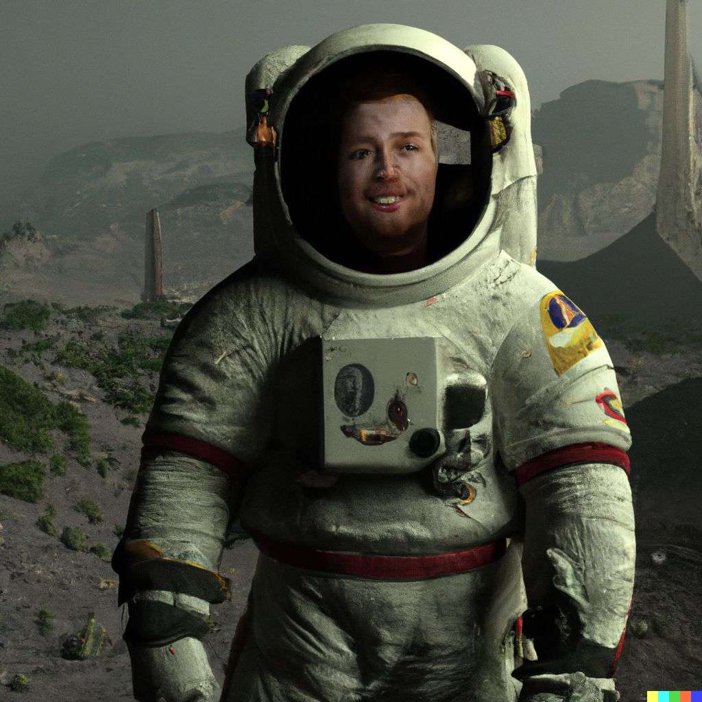 an astronaut, screenshot from Game of Thrones
